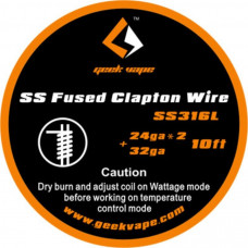 GV fused Clapton SS316L 2x24GA+32GA